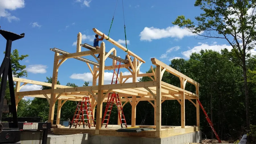 Austrian Style Timber Frame - Kennebec Timber Framing