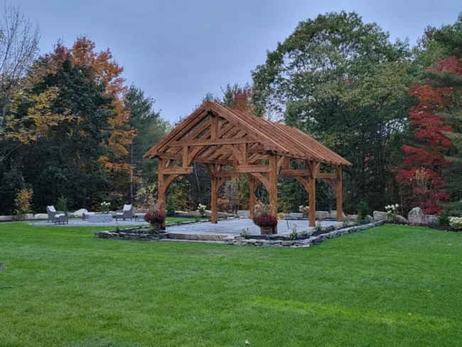 timber frame hammer beam pavilion
