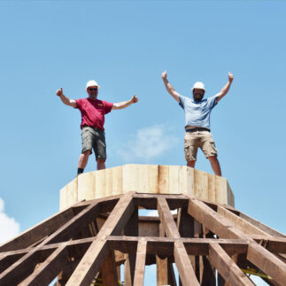 Kennebec Timber Framing Team Roof