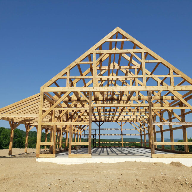 Western Maine Timber Frame Barn