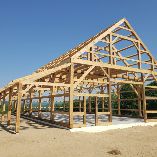 Western Maine Timber Frame Barn