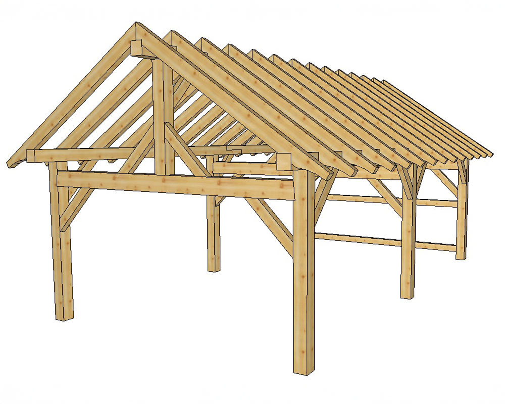 open-air-pavilion-timber-frame-kit Open Air Pavilion Timber Frame Kit