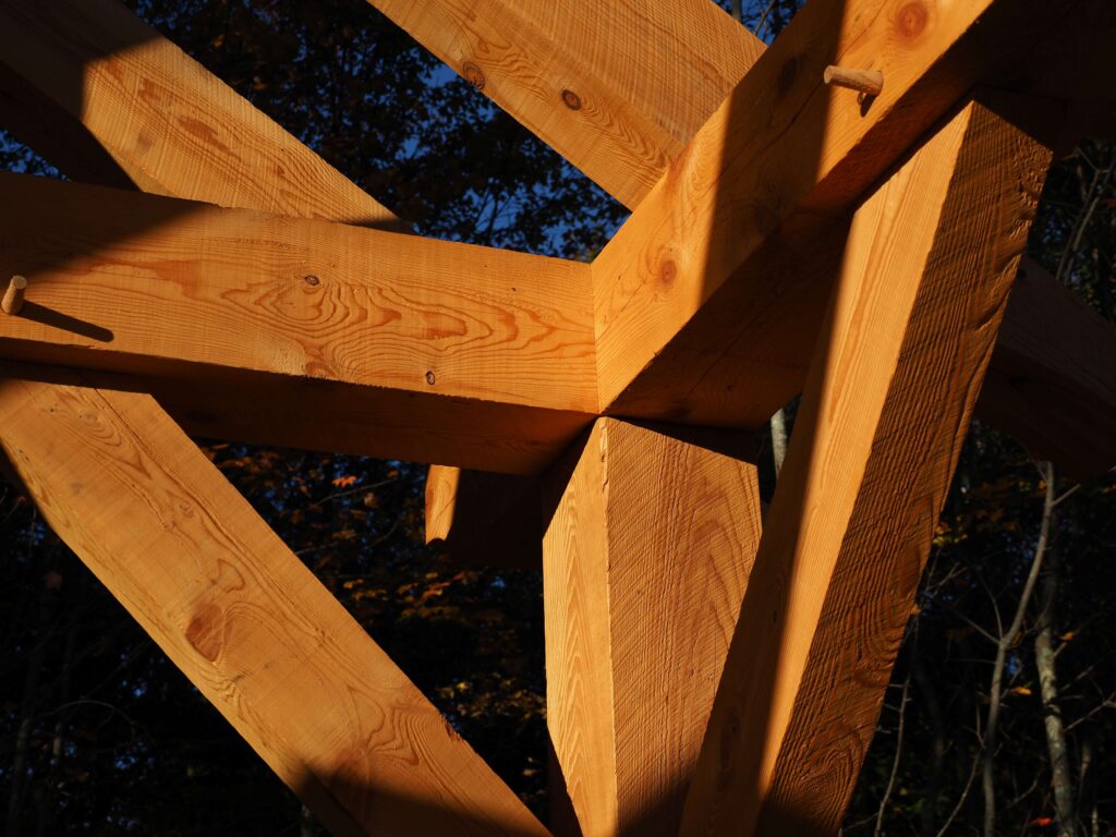 detail closeup winslow pavilion sharable pavilion joinery