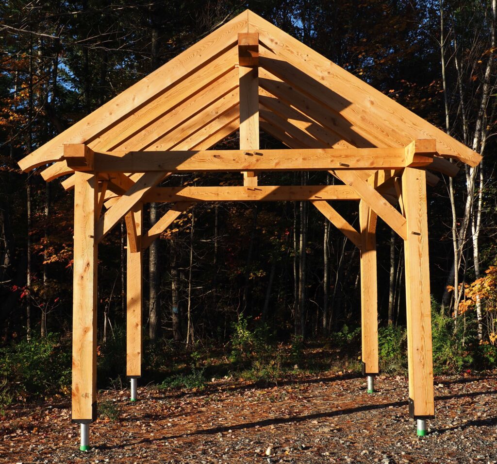 winslow pavilion front sharable small timber frame pavilion